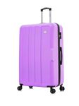 FLYMAX 24" Medium Suitcase Super Lightweight 4 Wheel Spinner Hard Shell ABS Luggage Hold Check in Travel Case 65Litre Purple