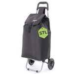 Hoppa Shopping Trolley on Wheels, 57L Foldable Large Capacity 2 Wheel Grocery Granny Cart with Secure Lid & Side Pockets, Shopping Bags for the Elderly, Laundry, 30kg Limit Truck Trolley & Festivals