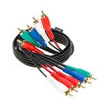 5RCA Male Component Video/Audio Cable, Gold Plated 3ft, 6ft, 12ft, 25ft, 50ft (6FT)