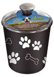 Loving Pets Bella Dog Bowl Canister/Treat Container, Espresso, 1 Count (Pack of 1), 7481