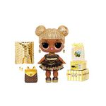 LOL Surprise Big Baby QUEEN BEE - 11"/27.9cm Large Baby Doll - Unbox Fashions, Shoes, Accessories, & More - Reusable Packaging Playset - Wear & Share Earrings - Collectable for Boys & Girls Ages 4+