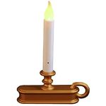 LED Christmas Window Christmas Candle with Sensor, Antique Finish, Cordless