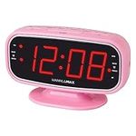 HANNLOMAX HX-153CR Alarm Clock Radio with USB Port, SD Card Slot and Bluetooth (Pink)