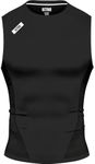 Nxtrnd Core Men's Compression Shirt, Sleeveless T-Shirt, Sportswear for Football, Black, Large