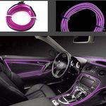 Air Wink® EL Wire Car Interior Light Ambient Neon Light for All Car Models - (Purple) | Auto Wave El Wire Neon Fabtec RGB for Atmosphere 5m Driver Perfume | Under 480 |