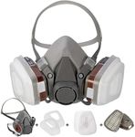 TORIOX Gas Masks Survival Nuclear and Chemical - Reusable Full Face Respirator Gas Mask with Activated Carbon Filter for Painting, Dust, Chemicals, Organic Gas, Welding, Polishing (Without Goggles)