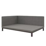 DHP Dale Upholstered Daybed, Full, Gray Linen