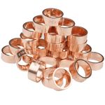 WHK 100 Pack 1/2" Pex Copper Crimp Rings for Pex Pipe Connection,Pex B Crimp.