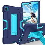 GUAGUA Case for Samsung Galaxy Tab A7 Lite 8.7 inch 2021 SM-T225 T220 Kickstand Heavy Duty Cover 3 in 1 Rugged Shockproof Protective Anti-Scratch Tablet Case for Samsung Galaxy Tab A7 Lite Blue