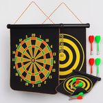 Toy Imagine 14 Inch Magnetic Dart Board Game – Double Sided Dartboard with Safe Magnetic Darts, Indoor Outdoor Family & Office Game for Boys & Girls, Fun Party Play, Diwali Gift