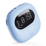 Rechargeable Vibrating Alarm Clock - Dual Alarms, Weekday/Weekend Settings Clock for Hearing Impaired, Portable Alarm Clock with Adjustable Volume Bed Shaker Alarm with DST & 12/24H Mode