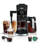 Ninja Drip Coffee Maker With K Cup Combo, DualBrew Pro Specialty Coffee System, Coffee Machine Compatible with K-Cup Pods, 12 Cup Single Serve Coffee Makers with Paper Filter, CFP301