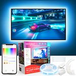 Sengled Smart TV LED Backlights for 45-75 inch TVs, 8 PCS Segmented Strip Lights, Work with Alexa Google Home, Music Sync Wi-Fi RGB Ambient Lighting, Grouping, Adjustable Length, 25,000 Hours