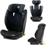 Maxi-Cosi RodiFix S i-Size, High Back Booster Seat, 3.5-12 Years (100-150 cm), Child Car Seat, 3 Recline Positions, Adjustable Height/Width, G-Cell Side Impact Protection, AirProtect, Tonal Black