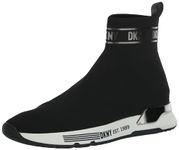 DKNY Women's Neddie-Sock Sneaker, Blk/Dk Gun, 6 UK