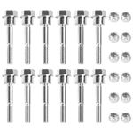 12 Pack 580790401 588077502 Shear Pin Bolts and Nuts Kit, Compatible with Craftsman, Husqvarna, Poulan, Poulan Pro, AYP 2 Stage Snow Blowers, Fits for 192090, 532187494,532192090,532188243, 588077501