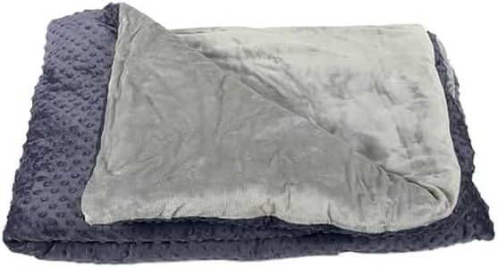 Harkla Kids Weighted Blanket - 15lb Cooling Weighted Blanket for Kids - Washable Minky Cover with Glass Beads - Rayon Made from Bamboo - Designed for Sensory Support (90-150lb) - Gray