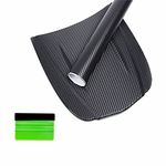 BangShou 3D Carbon Fiber Vinyl Wrap Sheet with Scraper 30 x 152CM, Self-adhesive Bubble-free Carbon Fibre Sticker Roll, Waterproof Vinyl Wrapping Tape for Car Interior, Vehicle&Laptop