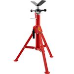 VEVOR Heavy-Duty Pipe Stand Adjustable Folding Pipe Jack Stand | Sturdy Construction 2500 lbs Load Capacity | Ideal for Welding, Automotive, and Construction Projects