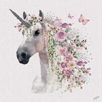 Summer Thornton Unicorn Canvas, Multi-Colour, 40 x 40 cm