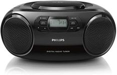 Philips CD Player AZB500/12 DAB + Radio (DAB+/FM, Dynamic Bass Boost, CD Playback, Shuffle/Repeat Function, 3.5-mm Audio-in) Black (2020/2021 Model), One Size