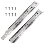 Swpeet 10Pcs 350mm Full Extension Less Noise Ball Bearing Drawer Slides with Screws, 100 lb Load Capacity Heavy Duty Locking Drawer Slides Side Mount Soft Close Drawer Slides