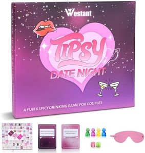 Tipsy Date Night Drinking Game – A Flirty Adult Board Game for Couples, Fun Date Night Games for Adults with 100+ Challenges, Couples Games for Adults Perfect for Anniversary, Weekend or Getaway