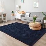 Chicrug Soft Area Rug for Bedroom Living Room Plush Fluffy Rug 4x6 Feet, Shag Furry Area Rug Carpet Non Shedding for Nursery Children Kids Girls Room Home Decorative, Navy Blue