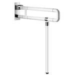 Upgraded Handicap Grab Bars for Bathroom, Flip Up Toilet - Rails for Elderly for Wall, Non-Slip Toilet Handles, Glows at Night, Suitable for Pregnant Women and Disabled, 25.6 Inch