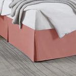 Nestl Misty Rose Bed Skirt Cal King Size - Cal King Bed Skirt 14 Inch Drop - Brushed Microfiber Bed Skirts - Hotel Quality Pleated Bed Skirt - Shrinkage & Fade Resistant