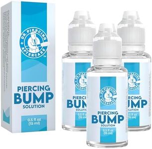 DR. PIERCING AFTERCARE Keloid Bump Solution Drops 15mL - Gentle Saline Formula with Provitamin B5 for Bump Care - Nose Ear Belly Lip Aftercare Cleaner (15 mL, 3-Pack)