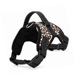 Wondder Dog Vest Harness, Soft Adjustable Reflective Adjustable Dog Harness With Handle Oxford for Pet Walking Out Training (M, Leopard)