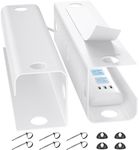 YECAYE Large Under Desk Cable Management,Easy Install Cable Management Under Desk with 4 Cord Holders & 6 Ties,Child & Pet-Safe Cord Hider,Wire Organizer,Wire Cover Tray,White