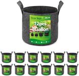 Delxo 3 Gallon Grow Bags 12 Pack, Heavy Duty Thickened Nonwoven Fabric Pots for Plants, Ideal for Container Gardening, Durable & Lightweight Planting Bags, Perfect for Vegetables, Grey