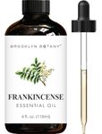 Brooklyn Botany Frankincense Essential Oil - Huge 118 ml - 100% Pure and Natural - Premium Grade with Dropper - for Aromatherapy and Diffuser