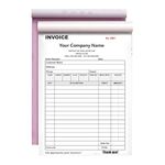 Custom Invoice Form with Your Company Name,Personalized Carbonless Form 3-Part /2-Part NCR Paper, Add Company Name, Address, Phone and Number Printed (2-Part [White/Yellow], Without Logo)