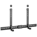 WALI Soundbar TV Mount, Sound Bar Bracket for Mounting Under or Above TV, Heavy Duty Design with Non-Slip Base Holder Extends 3.34 to 6.1 inch, up to 33lbs (SBR205), Black