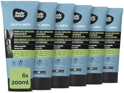 BODYNATUR - Crema Depilatoria Corporal para Hombres - Gama Depilmen - Hidratante para Pieles Normales- (Pack 6 Uds)