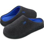 BERGMAN KELLY Men's Slippers, Two-tone Cotton/Spandex Non-slip Indoor/Outdoor Men's House Shoes (Ranger Collection)