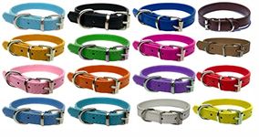 Vibrant Leather Dog Collar for Puppy, Cat, Kitten, Dogs - For Small, Medium & Large Pet Collars (Extra Small (20cm - 26cm Neck), Black)