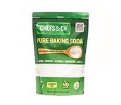 CHEFS & CO | Pure Baking Soda (1 KG) | 100% Sodium Bicarbonate of Soda Food Grade | Baking Soda for Cooking & Drinking & Cleaning | Aluminium Free | BPA Free | Raising Agent (Pack of 1)