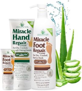 Miracle of Aloe Hand & Foot Repair Cream Set with (8oz Hand Cream) + (32oz +1oz Foot Cream)