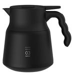 Hario V60 Insulated Metal Server Plus, 800ml, Black