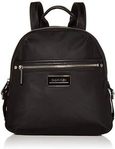 Calvin Klein Sussex Nylon Backpack, Black/Silver, One Size