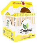 Smoko Rolling Cones, Rolling Papers, 64 Pcs., Classic King Size 109 mm, Brown (Unbleached), Natural Pre Rolled Rolling Paper with Tips & Packing Tubes Included