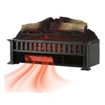 Country Living 23 inch Electric Log Set | Crackling Sound | 1000 Sq Ft Heater | Faux Logs Insert with Infrared Flames for Existing Fireplaces | Remote Control Included