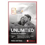 Vodafone Sim Card with Exclusive Offer - Unlimited 5G Data, Unlimited UK Minutes & Texts, Free Tethering/Hotspots for £34