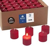 Royal Imports Votive Candle, Unscented Red Premium Dripless Wax, Box of 72, for Wedding, Birthday, Holiday, Christmas, Party & Home Decoration (10 Hour Burn Time)