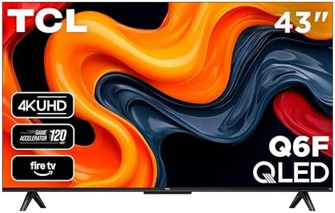 TCL 43-Inch Q6 QLED 4K UHD Smart TV with Fire TV (43Q651F, 2025 Model) Dolby Vision, HDR PRO+, Dolby Atmos, Alexa Built-in with Voice Remote, Apple AirPlay 2 Compatibility, Streaming Television