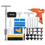 VEVOR 52 PCS Dent Removal Kit, Auto Paintless Dent Tool Kit with 2-in-1 Slide Hammer, Short Puller Lines and Long Puller Lines, for Auto Dent Removal, Minor Dents, Door Ding